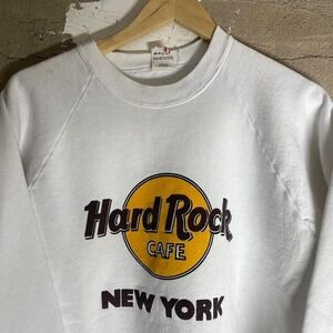 Vintage White Hard Rock Cafe New York Crewneck Sweatshirt